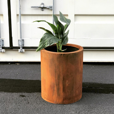 2.0-10mm صناديق الغراس المعدنية الصدئة حديقة الديكور Corten الصلب الأواني النباتية