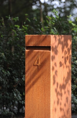 قفل مفتاح معدني في الهواء الطلق صناديق بريد من الصلب من Corten صندوق بريد مقاوم للماء