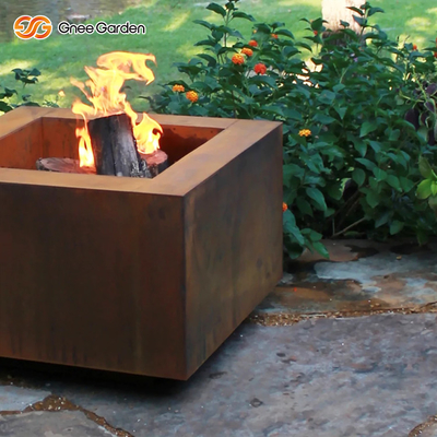 OEM ODM 120cm Corten Steel Fire Pit الثقيلة الخشب حرق النار حفرة