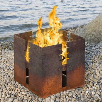 صديقة للبيئة الطبخ في الهواء الطلق مشاوي الصدأ Corten Steel Bbq Grill دليل على الطقس
