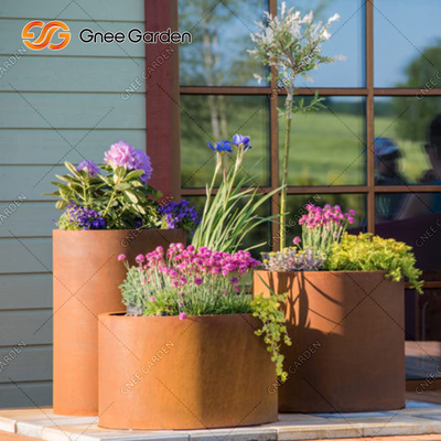 صناديق الغراس الفولاذية المستطيلة المخصصة من Gnee Garden مع شهادة SGS