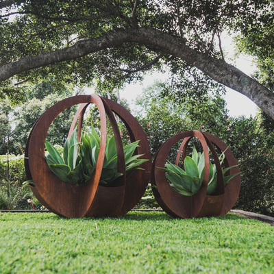 حديقة Gnee Garden كبيرة Corten Steel Planters للديكور في الهواء الطلق