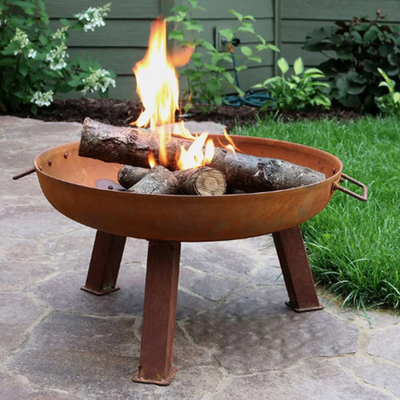 Gnee Garden Corten Steel في الهواء الطلق صدئة معدنية حفرة النار في الهواء الطلق حفرة النار الخشب