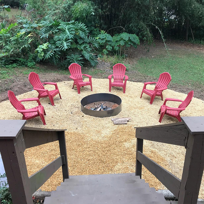 في الهواء الطلق Corten Steel Fire Pit Garden Round Fire Bowl Wood Burning Black Color