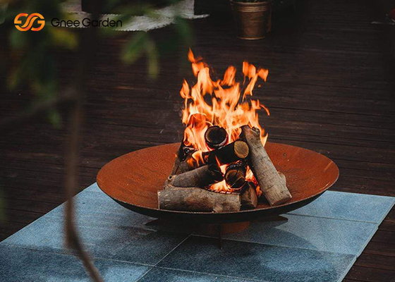 برازير فناء فناء Firepit خشب حرق حديقة كورتن ستيل حفرة نار خارجية