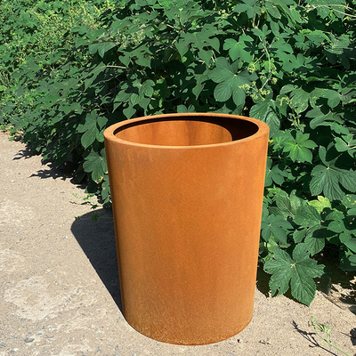 890 * 720 * 440mm كبير في الهواء الطلق المعادن الغراس Corten زهرة وعاء مقاومة الطقس