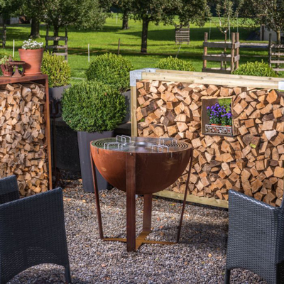 Dia 1000mm Classic Corten Steel Fire Pbq Ring Bbq Fire Pit غير قابل للصدأ