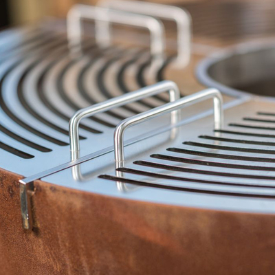 Dia 1000mm Classic Corten Steel Fire Pbq Ring Bbq Fire Pit غير قابل للصدأ
