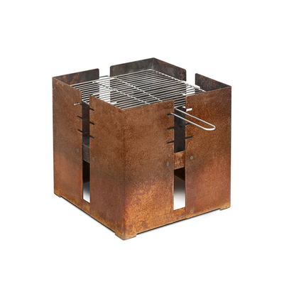 صديقة للبيئة الطبخ في الهواء الطلق مشاوي الصدأ Corten Steel Bbq Grill دليل على الطقس
