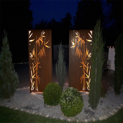 شاشات الخصوصية من الصلب بتقنية الليزر من Corten ، ديكور خارجي قابل للتخصيص