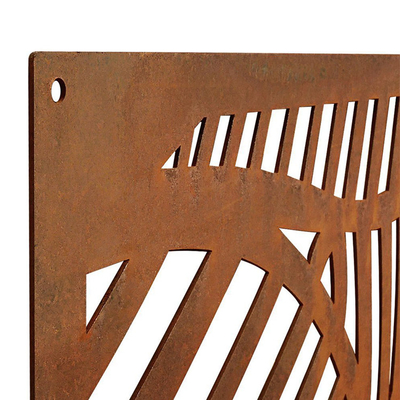 شاشات الخصوصية المعدنية المزخرفة من Corten Steel في الهواء الطلق مصقولة مسبقًا