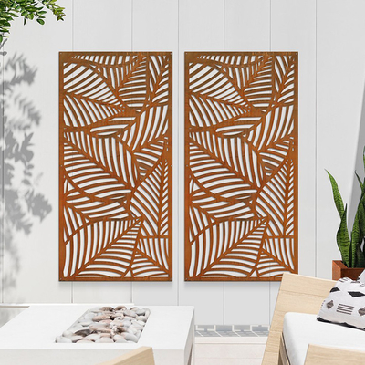 شاشات الخصوصية المعدنية المزخرفة من Corten Steel في الهواء الطلق مصقولة مسبقًا