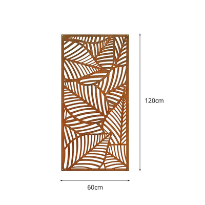 شاشات الخصوصية المعدنية المزخرفة من Corten Steel في الهواء الطلق مصقولة مسبقًا