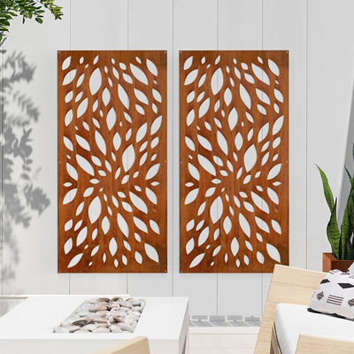 منتجات الحدائق المعدنية المزخرفة الفنية من Corten Steel لوحات الخصوصية والدليل على الطقس