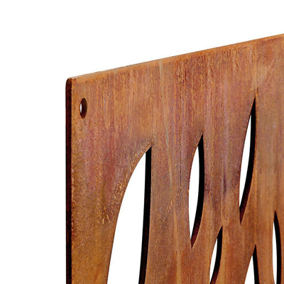 منتجات الحدائق المعدنية المزخرفة الفنية من Corten Steel لوحات الخصوصية والدليل على الطقس