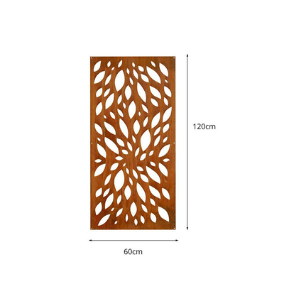 منتجات الحدائق المعدنية المزخرفة الفنية من Corten Steel لوحات الخصوصية والدليل على الطقس