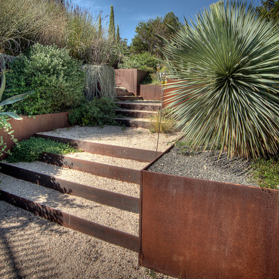 TUV Corten Steel مرتفع حديقة سرير 65l * 65w * 30h سم مخصص مطلي