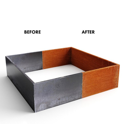 TUV Corten Steel مرتفع حديقة سرير 65l * 65w * 30h سم مخصص مطلي