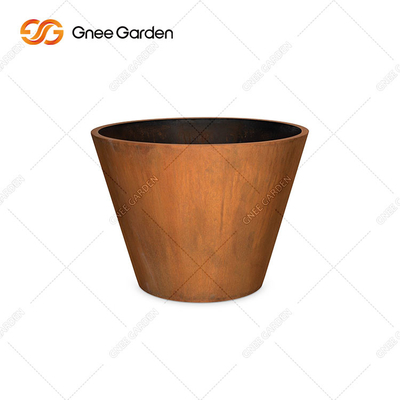 OEM ODM في الهواء الطلق المعادن الغراس ، صناديق الغراس المعدنية الصدئة Corten Steel
