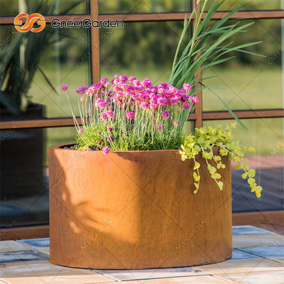 صناديق الغراس الفولاذية المستطيلة المخصصة من Gnee Garden مع شهادة SGS