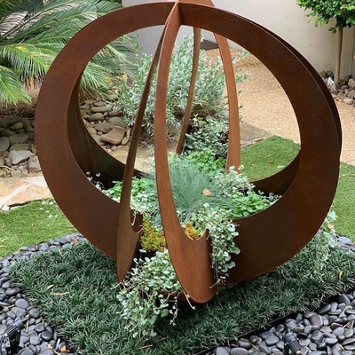 حديقة Gnee Garden كبيرة Corten Steel Planters للديكور في الهواء الطلق
