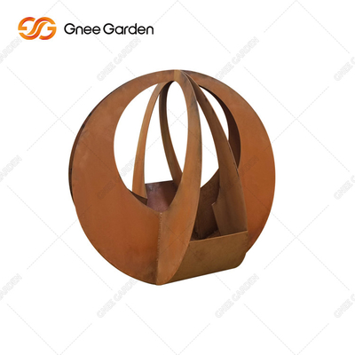 شكل مخصص الليزر قطع هندسية أواني الزهور الصلب كورتن 90 * 25 * 25 سم