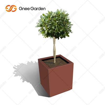Corten Steel Metal Garden Planters صندوق ألوان الصدأ الخارجي