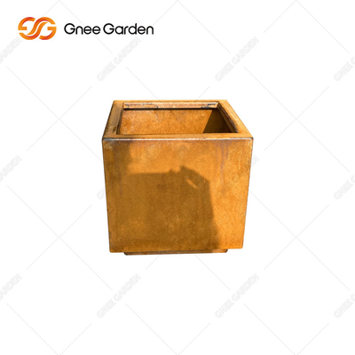 Corten Steel Metal Garden Planters صندوق ألوان الصدأ الخارجي