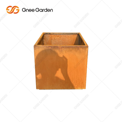 Corten Steel Metal Garden Planters صندوق ألوان الصدأ الخارجي