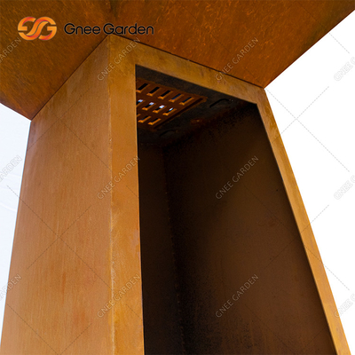 قم بتخصيص Corten Steel Cooktop Grill Fire Pit للشواء في الهواء الطلق