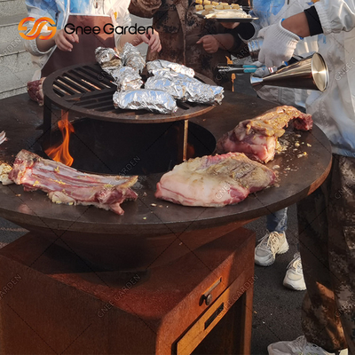 الفحم كورتين الصلب في الهواء الطلق شوايات الطبخ حديقة الفناء الخلفي الزخرفية