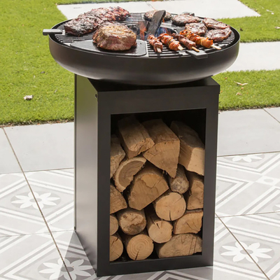 Corten Steel Charcoal Home Barbeque Grill مدفأة الفناء الخلفي