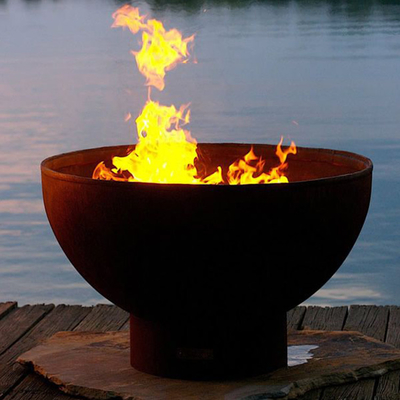 تخصيص الليزر قطع Firepits المحمولة كورتين الصلب حفرة النار في الهواء الطلق مسبقة الصنع