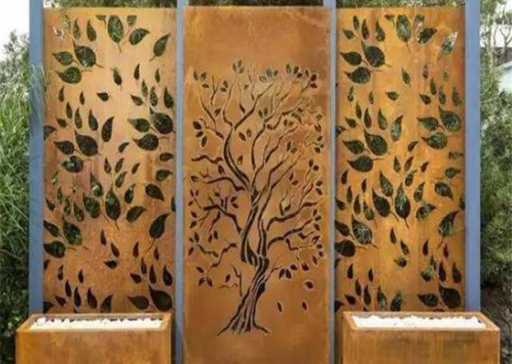 شجرة البلوط تصميم شاشات الخصوصية من الصلب كورتين الصدئة الزخرفية 600 * 1200 مم