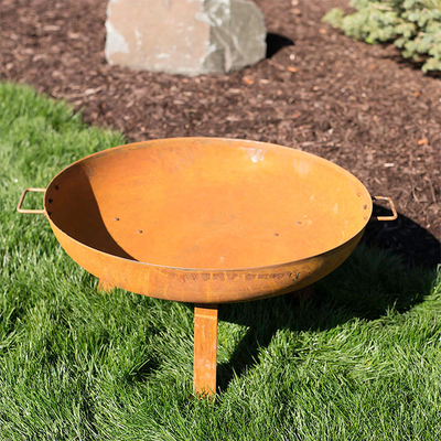 Gnee Garden Corten Steel في الهواء الطلق صدئة معدنية حفرة النار في الهواء الطلق حفرة النار الخشب