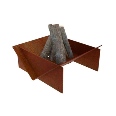 قابل للفصل Corten Steel Firepit GN-FP-333 تدفئة خارجية صدئة طبيعية