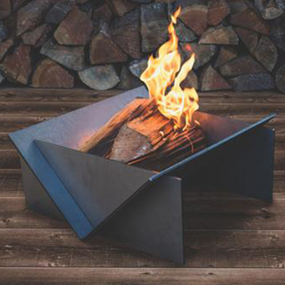 قابل للفصل Corten Steel Firepit GN-FP-333 تدفئة خارجية صدئة طبيعية