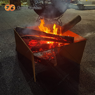 Corten Steel Fire Pit مخصص مستدير خارجي شخصي كبير أثاث الحدائق
