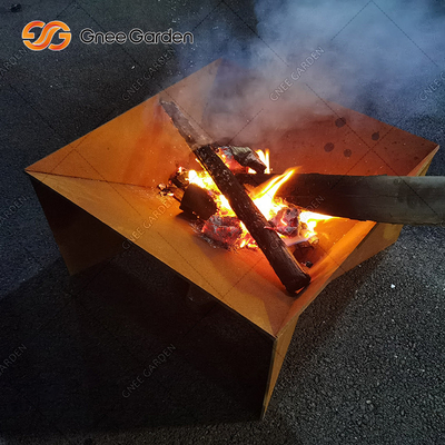 Corten Steel Fire Pit مخصص مستدير خارجي شخصي كبير أثاث الحدائق