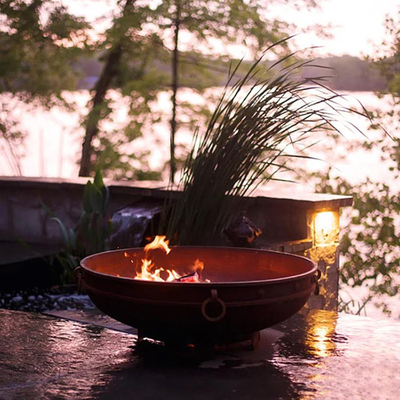 Corten Steel Garden Outdoor Firepit مدفأة حديثة تدفئة خشب حرق