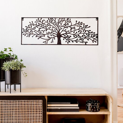 Gnee Garden مستطيلة معدنية جدار ديكور شجرة مصممة حسب الطلب